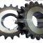 Steel 2 row plate wheels 16B-2 heat treatment on the teeth