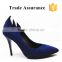 Micro suede elegant blue dress shoes for women