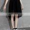 2016 Lace Skirt For Women Black Asymmetric Net Yarn Irregular Midi Skirt