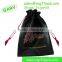 Black Organza Bag for Virgin Human Hair Extension Packaging