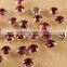 ruby 3mm/4mm/5mm/6mm Crystal Glass Chaton, Wholesale Pointback Glass Stone