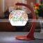 China porcelain decal pastel ball shade led desk table lamp