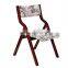 Foldable new design professional made antique wood folding chair