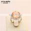 fashion created morganite #777 round shape 925 silver ring for women