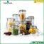 Wholesale empty recycled glass food storage jar with swing top caps