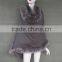 Hot Selling Women Grey Winter Wool Knit With Natural Raccoon Fur Trim Scarf