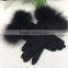 Vogue Style Fox Fur Trim Wool Knitted Gloves Winter Animal Fur Cuff Cashmere Knitting Fingers Mittens