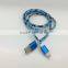 colorful snakeskin braided metal usb cable,snakeskin cable for iphone
