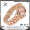 customize rose gold hand watch for girl ladies