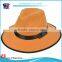 Blank promotion cheap felt hat fedora hat with woven