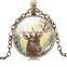Jewelry Glass Tile Christmas Ornament Necklace