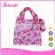 210D polyester folding printed shopping bag for women