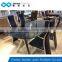 TB 12mm tinted glass dining table set famous designers furniture