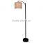 2017 hotel decorative curve glass floor lamp with brown linen shade good for inn decor high end