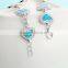 925 Sterling Silver Blue Opal Fashion Bracelet 2016 Fine Jewelry SBI183W