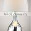 2015 NEW product glass guest room table lamp with metal base UL CUL CE ROHS