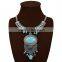 Factory Directly Wholesale New Arrive Bohemian Turquoise Alloy Necklace Chunky Statement Necklace