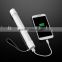 Led flashlight with inbuilt batteries for emergency lighting mobile phone charging