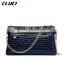 fashion women leather beach bag chain sling shoulder bag
