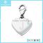 Aquamarine Birthstone Heart Charm in Sterling Silver (March)