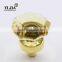 Newest Design Shiny Gold Zinc Alloy Interior Cabinet Glass Knob