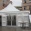Pagoda tent with solid wall for event, warehouse