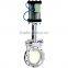 low price wafer knife gate valvula with pneumatic actuator stainless steel 4''