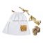 Wholesale 2 year old baby girl dress princess carriage tassel accessories clothes sets baby cotton frocks designs