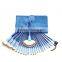 24 PIECES Blue handle eyeshadow 24 pcs Makeup Brush Set tools Make-up Toiletry Kit Make Up Brush Set Case