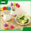 silicone stainless steel ceramic tableware cartoon fruit fork set