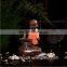 Little monk statue ceramic back flow incense burners wholesale
