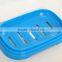 new creative portable plastic soap holder box with draining tray