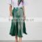 Wholesale Women Apparel Modern Green and Gold Silk Blend Lame Skirt(DQE0348SK)