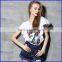 women printed logo 100% cotton t shirts wholesale