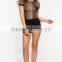 lady cropped leopard sublimation t shirt wholesale cheap