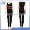 Newest Print Logo Yoga Set for Women 2017 Simple Leggings and Top