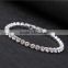 Wholesale round silver plating lady crystal bracelet