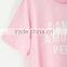 New arrival ODM wholesale custom clothes fashion pink boutique short sleeve cotton rubber print kids oversized t shirt