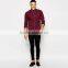 Mens Skinny High-end Shirt In Burgundy Twill Dri Fit Shirt