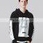 No name customized trendy printed two tone wholesale hoodies