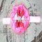 Boutique Infant Ruffled Rosette Rhinestone Flower Baby Bows Headband Wholesale
