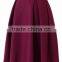 100% Polyester Pleated Side Pocket Midi Skirt Wholesale Women Skirts Outfit 2016