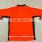 Hi vis safety orange long sleeve printed T/C combined-performance fluorescent polo shirt