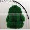 YR117 Korean Style Real Rabbit and Mongolia A Shape Sheared Fur Jacket