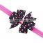Dot Printed Chiffon Flower Baby Hair Bows