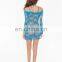 European styles blue mature girl lace satin lingerie pics
