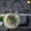 Discount large size raccoon fur pom pom ball keychain