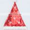 Elegant & Unique Colorful Shinning Fabric Santa Claus Christmas Hat for Adult Golden and Red Hat with white snowflowers Decor