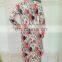 Maxi embroidery lace elegant women long sleeve skirt long sleeve color print flowers dress for women
