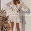 Chiffon Lace Beach Cover up Tunic for Beach Swimsuit cover up Kaftan Sarong Pareo de Plage Beach wear Women Top